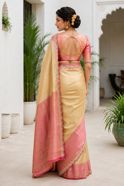 lotus colored saree