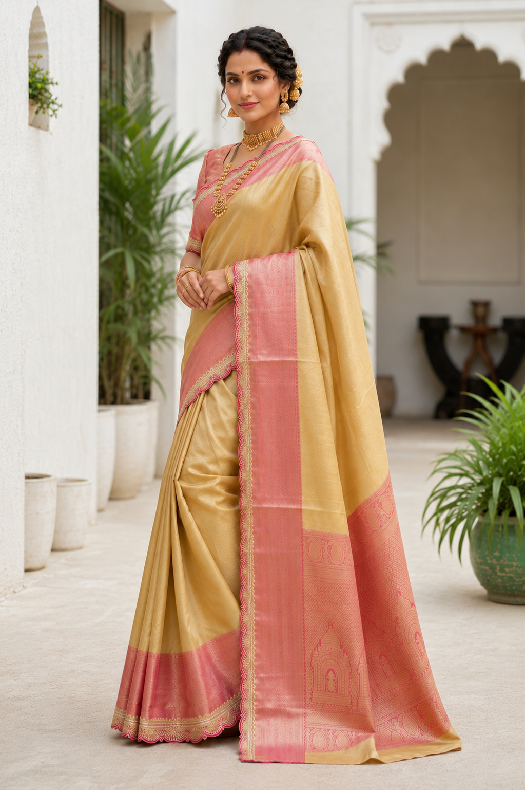 lotus colored saree