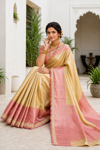 lotus colored saree