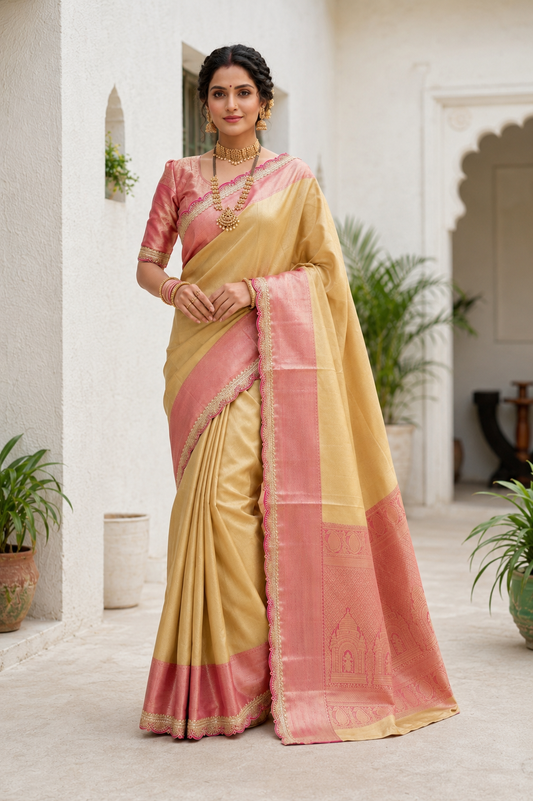 lotus colored saree